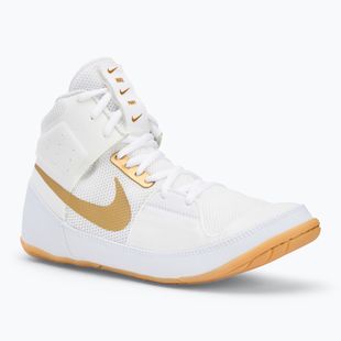 Încălțăminte de wrestling Nike Fury white/metallic gold