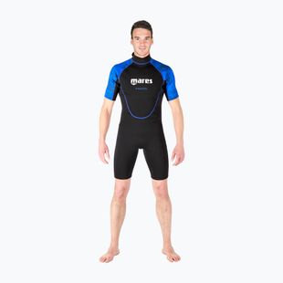 Costum de neopren pentru bărbați Mares Shorty Manta 2 mm negru/albastru 412458