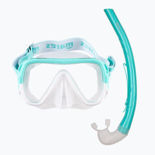 Set de snorkeling Mares Combo Keewee mint/white/clear