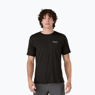 Tricou pentru bărbați Patagonia Cap Cool Merino Blend Graphic Shirt heritage header/black