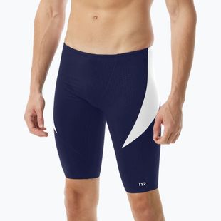 Jammer-uri de înot pentru bărbați TYR Durafast Elite Curve Splice Hexa Jammer navy/white