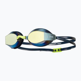 Ochelari de înot TYR Blackops 140 Ev Racing Mirrored gold/navy/yellow