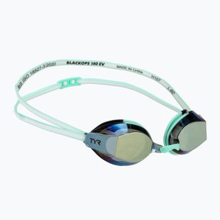 Ochelari de înot pentru femei  TYR Blackops 140 Ev Racing Mirrored gold/ mint/ white