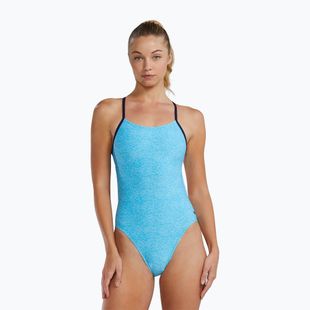 Costum de baie pentru femei dintr-o piesă TYR Durafast Elite Lapped Cutoutfit light blue/aqua