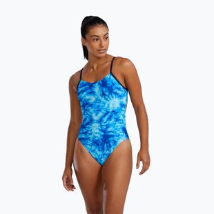Costum de baie pentru femei dintr-o piesă TYR Durafast Elite Azultec Cutoutfit ocean blue