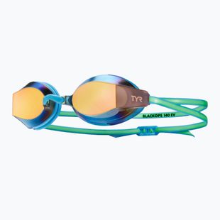 Ochelari de înot pentru copii TYR Blackops 140 Ev Racing Mirrored orange/green