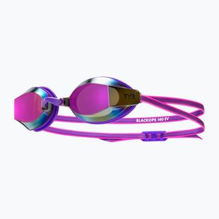 Ochelari de înot pentru femei TYR Blackops 140 Ev Racing Mirrored purple/pink