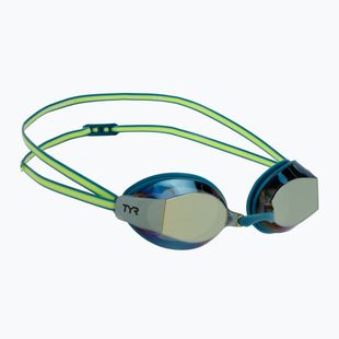 Ochelari de înot TYR Blackops 140 Ev Racing Mirrored turquoise/lime