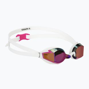 Ochelari de înot TYR Stealth-X Performance Mirrored pink/white