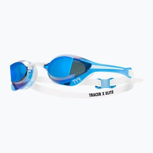 Ochelari de înot TYR Tracer-X Elite Racing Mirrored blue/white