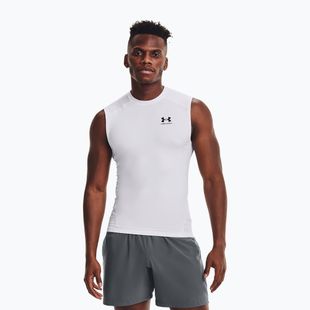 Pantaloni cu mânecă lungă de antrenament pentru bărbați Under Armour Ua HG Armour Comp LS alb/negru