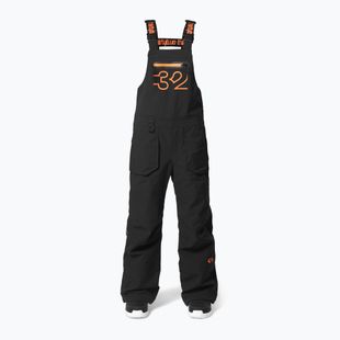 Pantaloni de snowboard pentru copii ThirtyTwo Youth Basement Bib black/orange