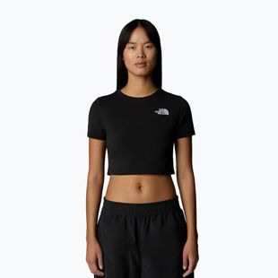 Tricou pentru femei The North Face Essential Cropped Slim Tee tnf black