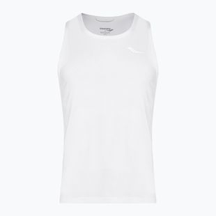 Tank top de alergare pentru bărbați Saucony Stopwatch Singlet white