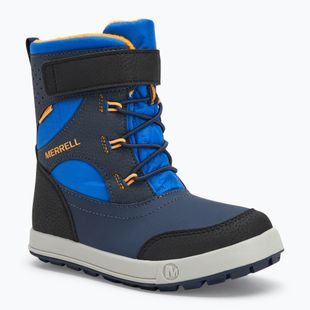 Ghete de zăpadă pentru copii Merrell Snow Storm 3.0 Wtrpf blue/black/orange