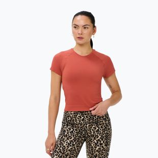 Tricou de yoga pentru femei Sweaty Betty Athlete Crop Seamless Workout terrazzo red