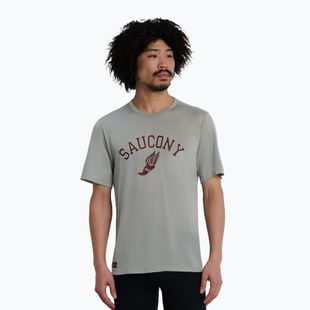 Tricou de alergare pentru bărbați Saucony Stopwatch light grey heather
