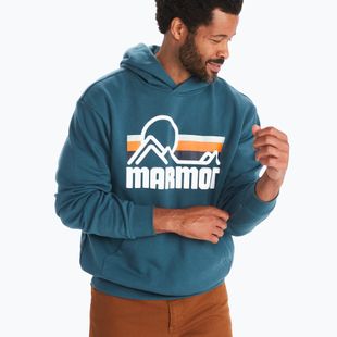 Marmot Coastal Hoody pentru bărbați bluză cu glugă de trekking albastru deschis M1425821541