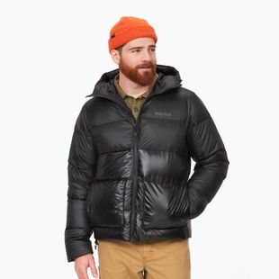 Marmot Guides Down Hoody negru pentru bărbați