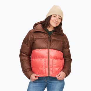 Geacă cu puf pentru femei Marmot Guides Down Hoody pinecone/grapefruit