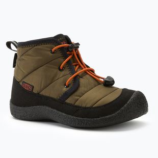 KEEN Howser II Chukka WP cizme pentru copii dark olive/gold flame