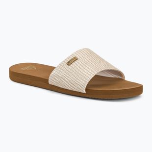 Papuci pentru femei REEF Bliss Nights Slide alb-maro CJ0256