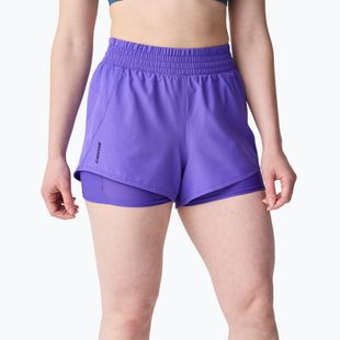 Pantaloni scurți de alergare pentru femei Brooks Dash 2in1 violet