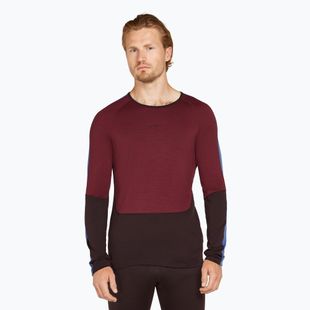 Longsleeve termic pentru bărbați icebreaker Merino 200 Sonebula LS Crewe bittersweet/port