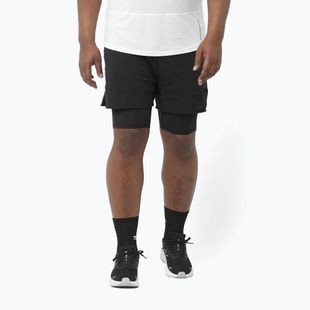 Pantaloni scurți de alergare pentru bărbați Salomon Sense 2IN1 deep black