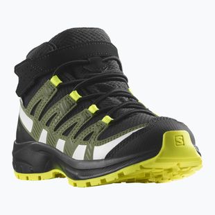 Încălțăminte de trekking pentru copii Salomon Xa Pro V8 Mid CSWP black/deep lichen green/safety yellow