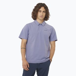 Tricou polo pentru bărbați Salomon Trackline Polo blue granite