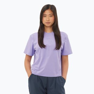 Tricou pentru femei Salomon Trackline Tee SS violet tulip