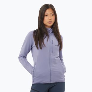 Bluză de trekking pentru femei Salomon Lightwarm Full Zip blue granite