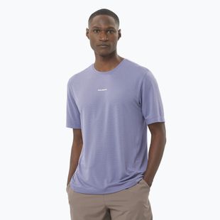 Tricou de alergare pentru bărbați Salomon SHAKEout Core blue granite