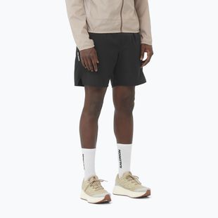 Pantaloni scurți de alergare pentru bărbați Salomon SHAKEout Core 7" No Liner deep black