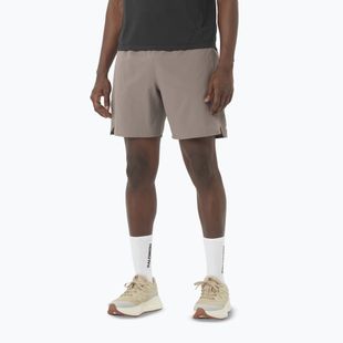 Pantaloni scurți de alergare pentru bărbați Salomon Shakeout Core 2IN1 7" No Liner iron