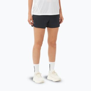 Pantaloni scurți de alergare pentru femei Salomon SHAKEout Core 4" deep black