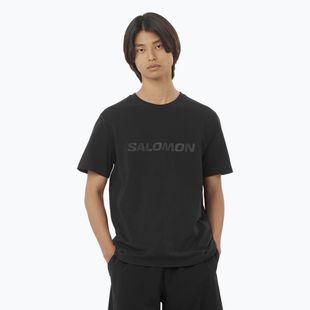 Tricou pentru bărbați  Salomon Big Logo Tee deep black