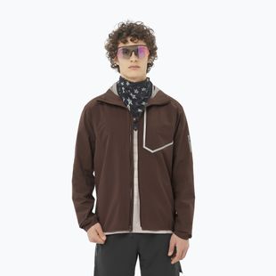 Geacă de alergare pentru bărbați Salomon Bonatti Trail cofee bean