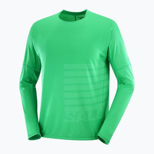 Longsleeve de alergare pentru bărbați Salomon Sense Aero Tee GFX parakeet/spearmint
