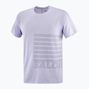 Tricou de alergare pentru bărbați Salomon Sense Aero Tee GFX cosmic sky/castlerock