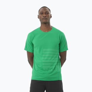 Tricou de alergare pentru bărbați Salomon Sense Aero Tee GFX parakeet / spearmintme