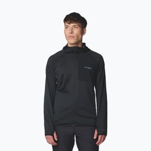 Bliză pentru bărbați Columbia Triple Canyon Grid Fleece Hooded Full Zip II black