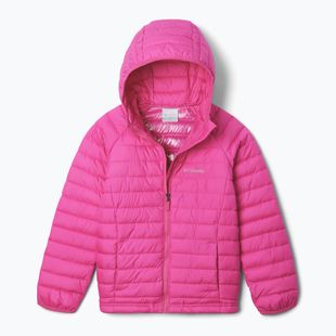 Geacă pentru copii Columbia Powder Lite II Hooded pink ice