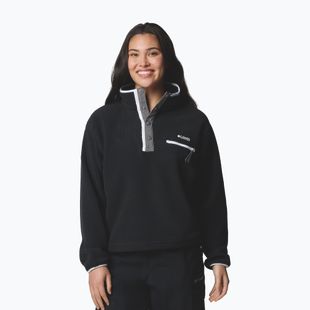 Bluză fleece pentru femei Columbia Helvetia II Cropped Half Snap Fleece black