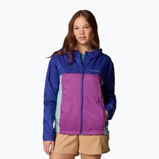 Geacă de vânt pentru femei Columbia Crested Canyon Windbreaker razzle/spray/clematis blue