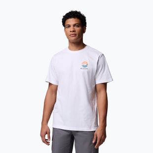 Tricou pentru bărbați Columbia Kettle River Outdoor Tee white/circular linescape