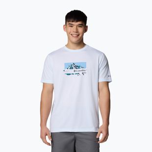 Tricou pentru bărbați Columbia Ice Lake II SS Tee white/peak direction