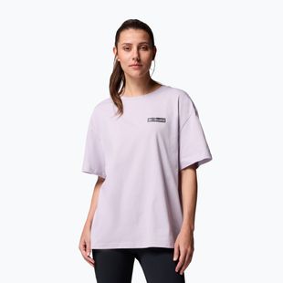 Tricou de trekking pentru femei Columbia Rolling Bend Graphic Oversized Tee lavender pearl/mountainview