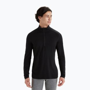Longsleeve termoactiv pentru bărbați icebreaker Merino 200 Oasis Half Zip black